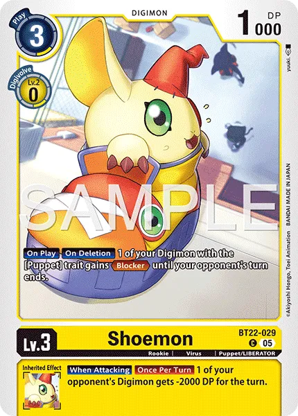 Shoemon &mdash; Digimon Card Game card
