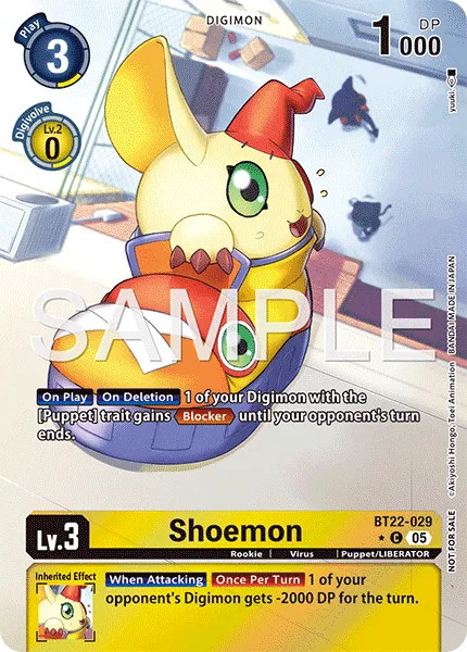 Shoemon &mdash; Digimon Card Game card