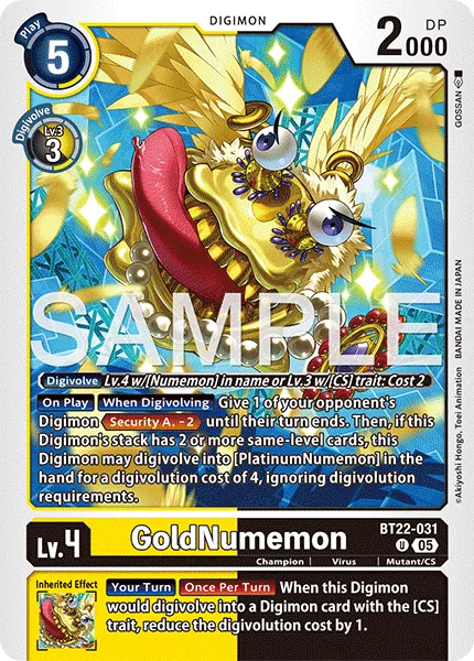 GoldNumemon &mdash; Digimon Card Game card
