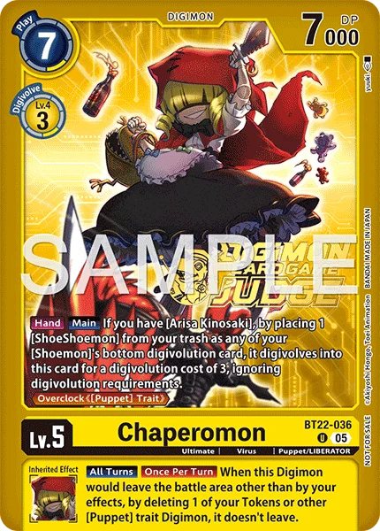Chaperomon &mdash; Digimon Card Game card