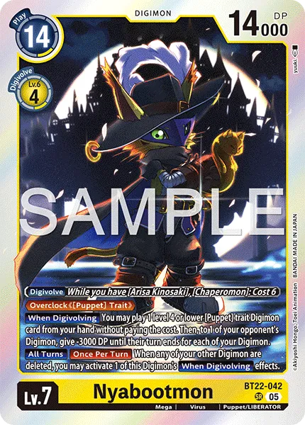Nyabootmon &mdash; Digimon Card Game card