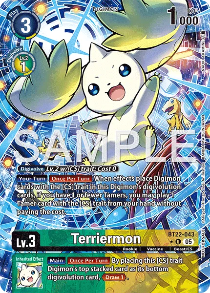 Terriermon &mdash; Digimon Card Game card