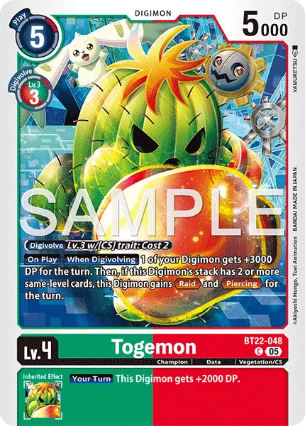 Togemon &mdash; Digimon Card Game card