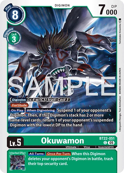 Okuwamon &mdash; Digimon Card Game card