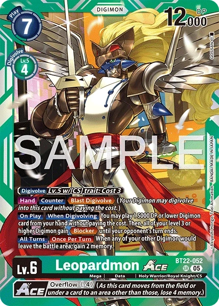 Leopardmon ACE &mdash; Digimon Card Game card