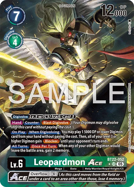 Leopardmon ACE &mdash; Digimon Card Game card