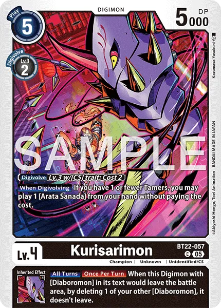 Kurisarimon &mdash; Digimon Card Game card