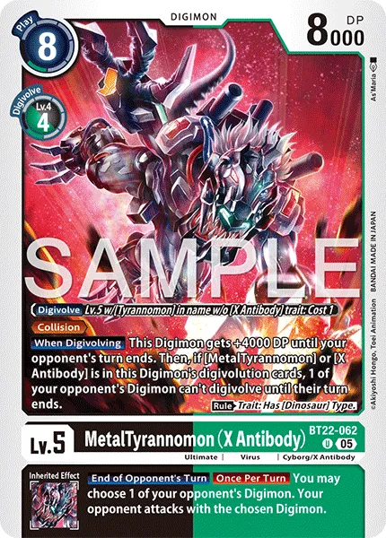 MetalTyrannomon (X Antibody) &mdash; Digimon Card Game card