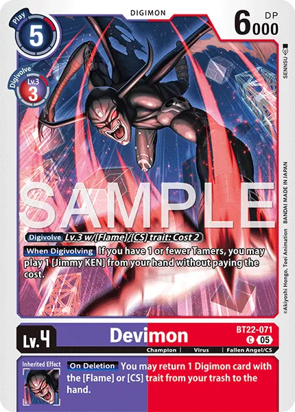 Devimon &mdash; Digimon Card Game card