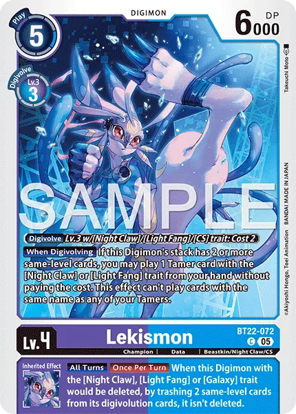 Lekismon &mdash; Digimon Card Game card