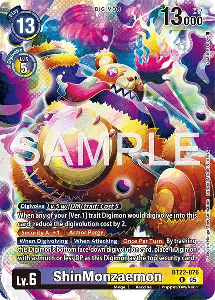 ShinMonzaemon &mdash; Digimon Card Game card