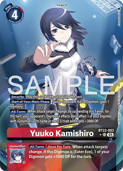 Yuuko Kamishiro &mdash; Digimon Card Game card