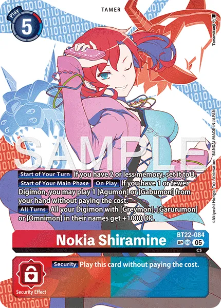 Nokia Shiramine &mdash; Digimon Card Game card