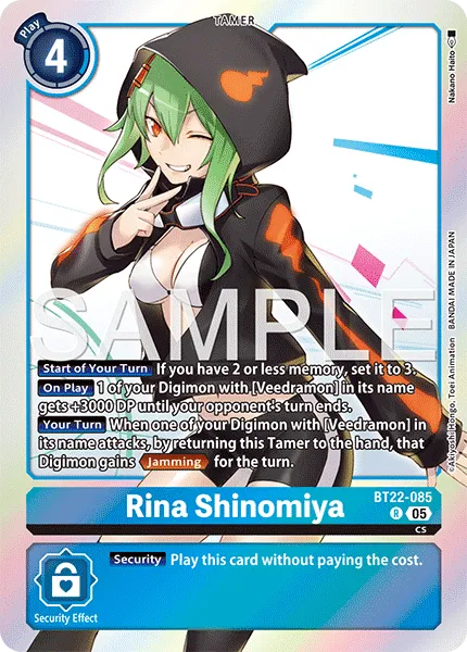 Rina Shinomiya &mdash; Digimon Card Game card