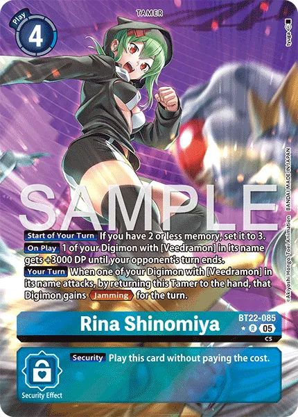 Rina Shinomiya &mdash; Digimon Card Game card