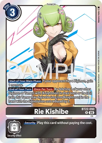 Rie Kishibe &mdash; Digimon Card Game card