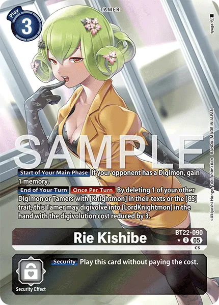 Rie Kishibe &mdash; Digimon Card Game card