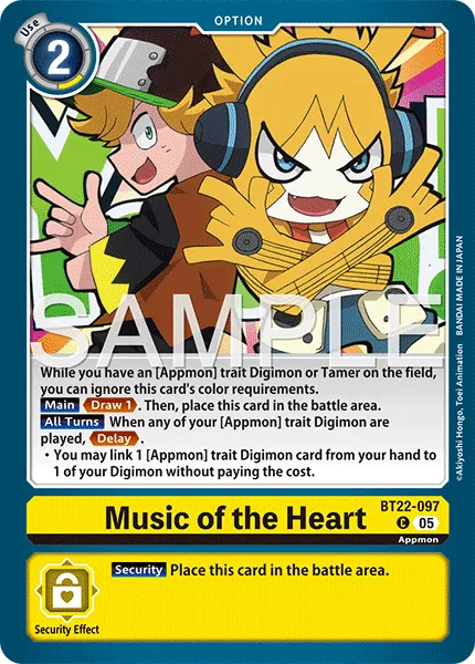 Music of the Heart &mdash; Digimon Card Game card
