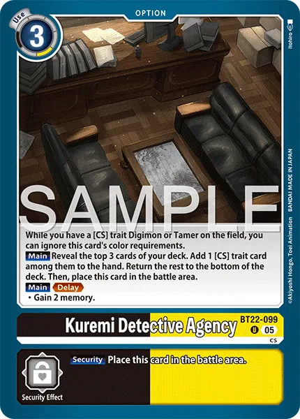 Kuremi Detective Agency &mdash; Digimon Card Game card