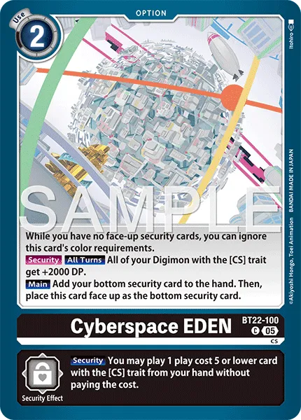 Cyberspace EDEN &mdash; Digimon Card Game card