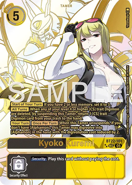 Kyoko Kuremi &mdash; Digimon Card Game card