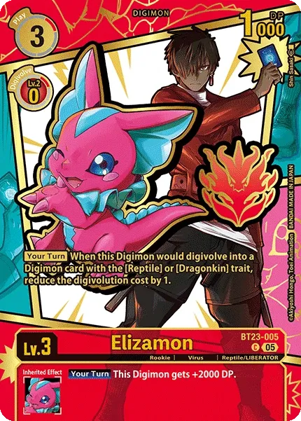 Elizamon &mdash; Digimon Card Game card