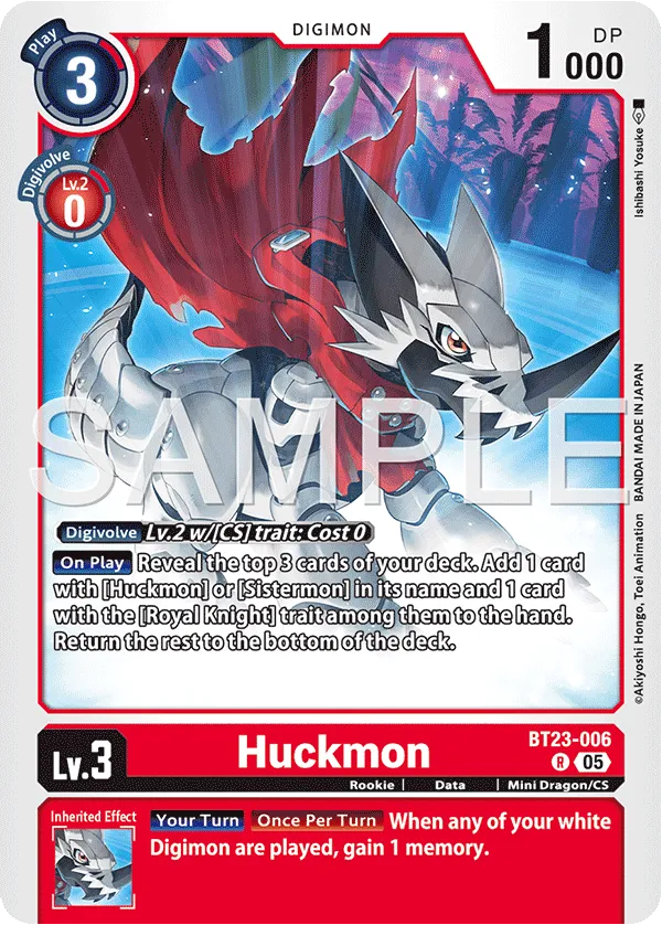 Huckmon &mdash; Digimon Card Game card