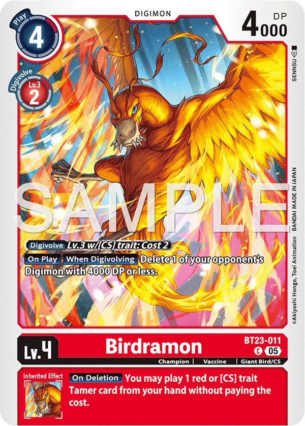Birdramon &mdash; Digimon Card Game card