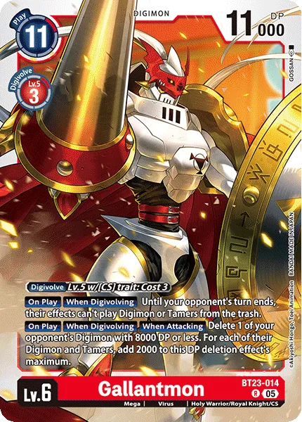 Gallantmon &mdash; Digimon Card Game card