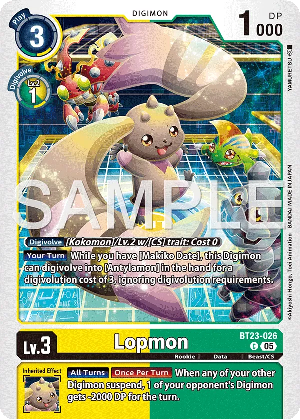 Lopmon &mdash; Digimon Card Game card