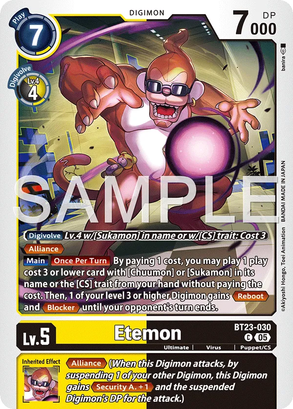 Etemon &mdash; Digimon Card Game card