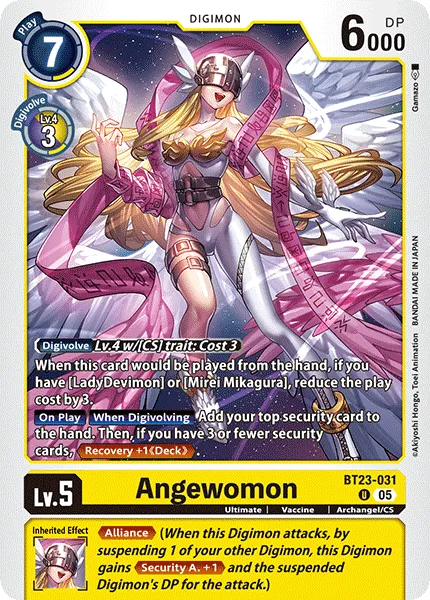 Angewomon &mdash; Digimon Card Game card