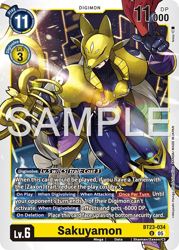 Sakuyamon &mdash; Digimon Card Game card