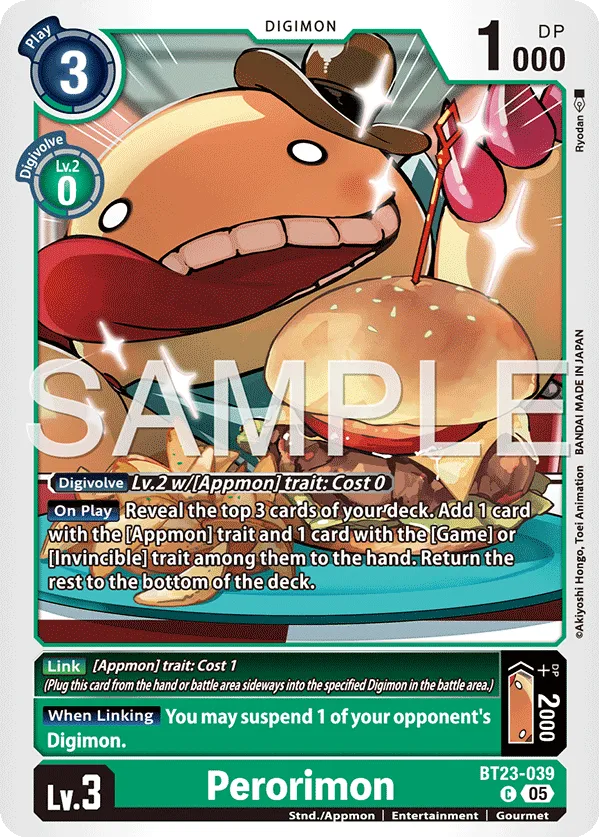 Perorimon &mdash; Digimon Card Game card