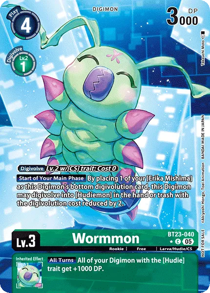 Wormmon &mdash; Digimon Card Game card