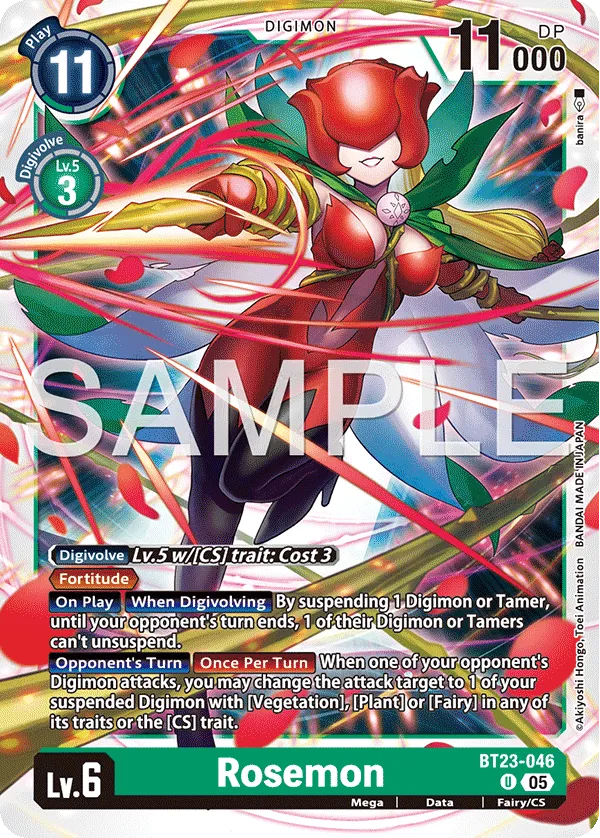 Rosemon &mdash; Digimon Card Game card