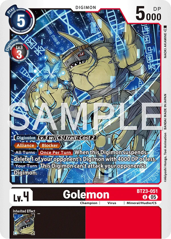 Golemon &mdash; Digimon Card Game card