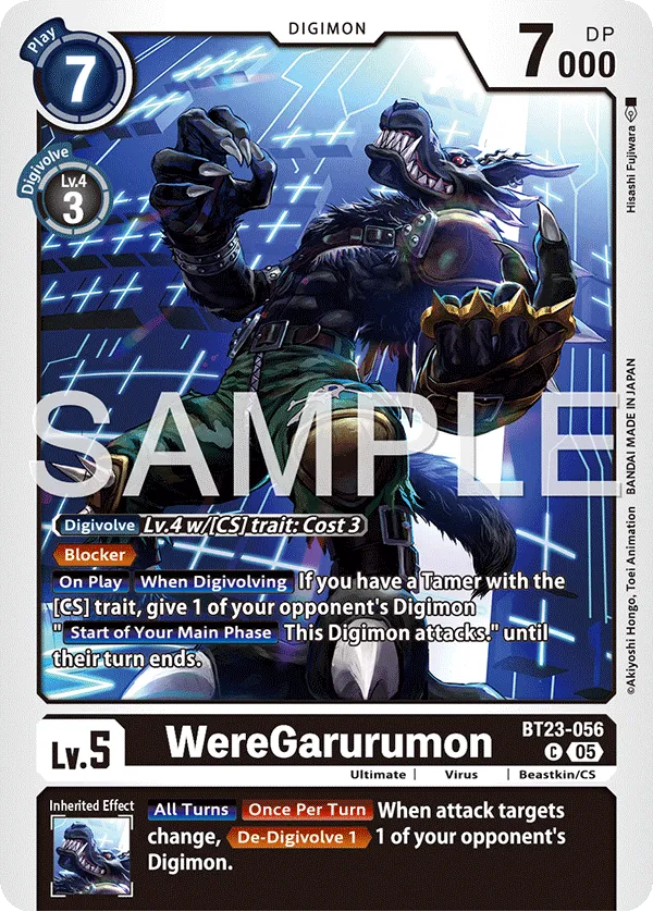 WereGarurumon &mdash; Digimon Card Game card