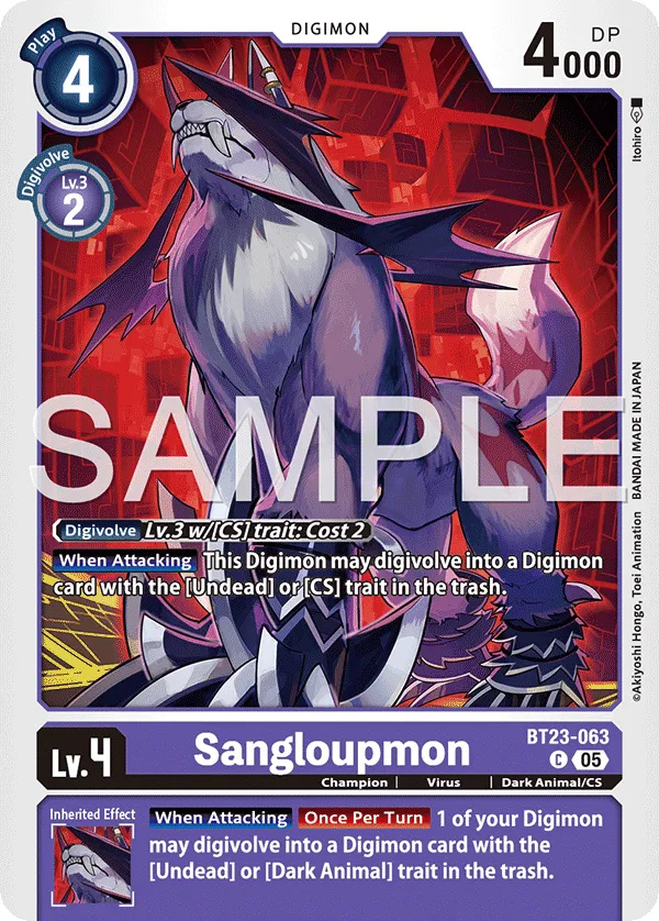 Sangloupmon &mdash; Digimon Card Game card