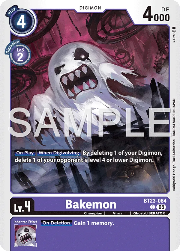 Bakemon &mdash; Digimon Card Game card