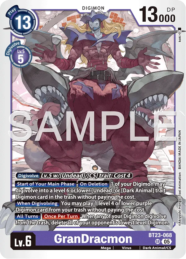 GranDracmon &mdash; Digimon Card Game card