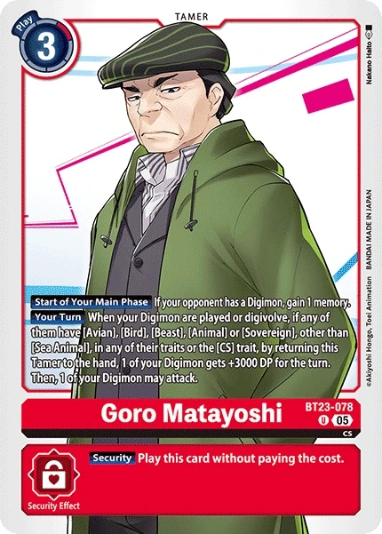 Goro Matayoshi &mdash; Digimon Card Game card
