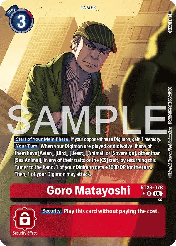 Goro Matayoshi &mdash; Digimon Card Game card