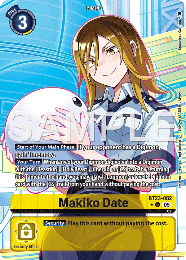 Makiko Date &mdash; Digimon Card Game card