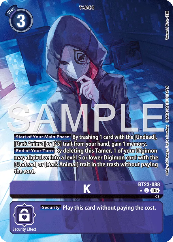 K &mdash; Digimon Card Game card