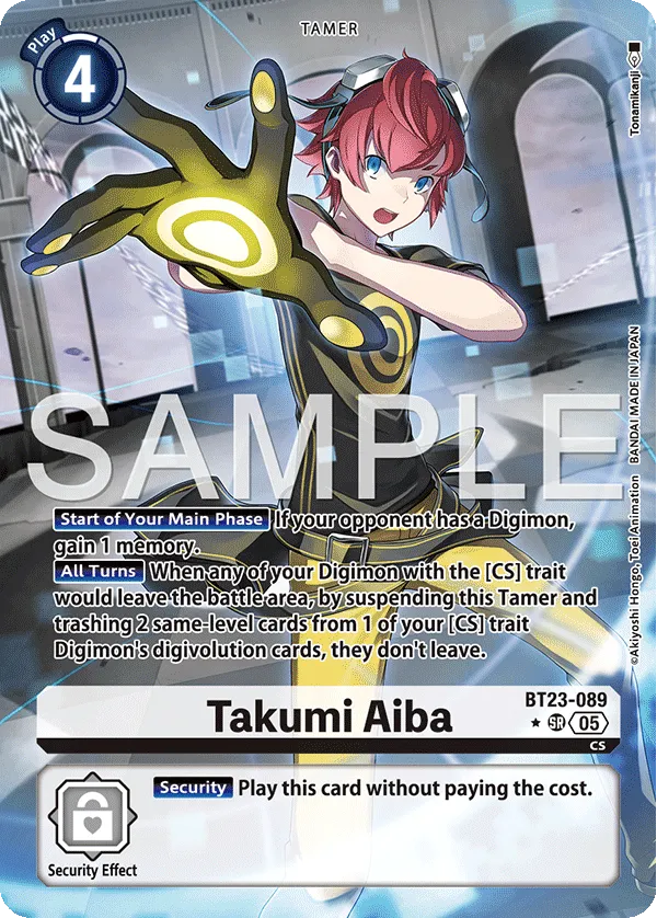 Takumi Aiba &mdash; Digimon Card Game card