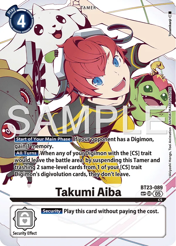 Takumi Aiba &mdash; Digimon Card Game card