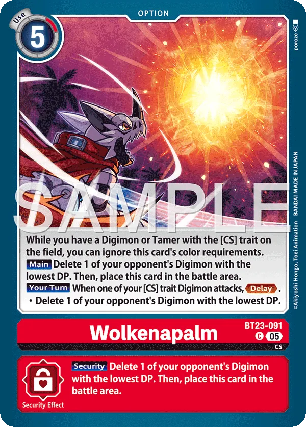 Wolkenapalm &mdash; Digimon Card Game card