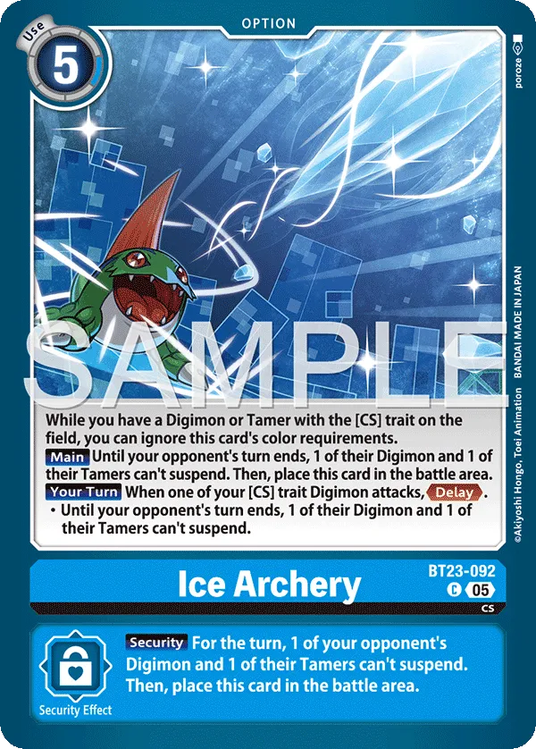 Ice Archery &mdash; Digimon Card Game card