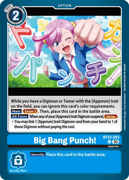 Big Bang Punch! &mdash; Digimon Card Game card